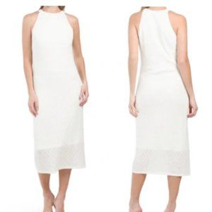 House of Harlow 1960 ivory pointelle sleeveless midi dress NWT